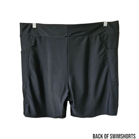 ATTRACO Women's New  Black Plus Size High Wasted Swimsuit Shorts 3X - Picture 12 of 15